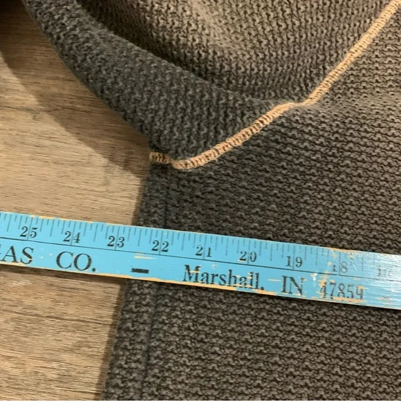 Carbon 2 Cobalt Sweater Mens XL Full Zip Hoodie Think Chunky Jacket Brown - Picture 5 of 7